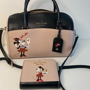 Kate Spade New York Minnie Mouse handbag and wallet
